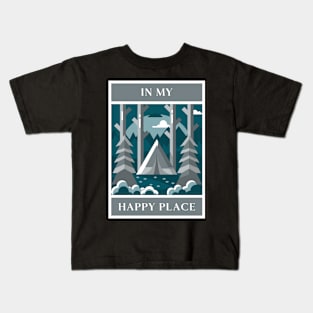 In My Happy Place Camping Kids T-Shirt